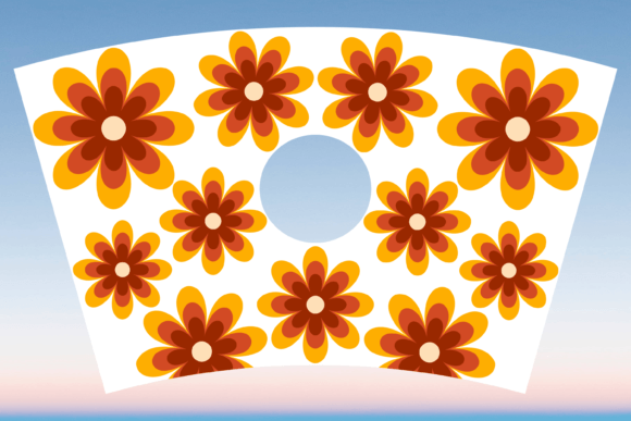 70s Groovy Boho Flowers Graphics & Print Templates
