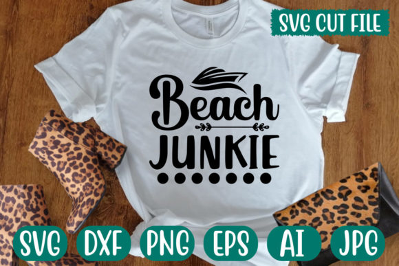 Beach Junkie SVG: Graphics for T-Shirt Designs & Content Publishing