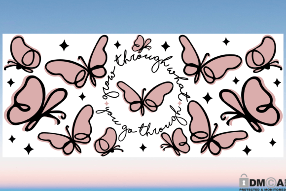 Boho Butterfly SVG 16oz Libbey Can Wrap Graphics Review