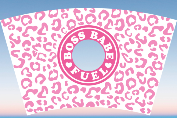 Boss Babe Fuel 24oz Cup Wrap: Graphics & Print Templates