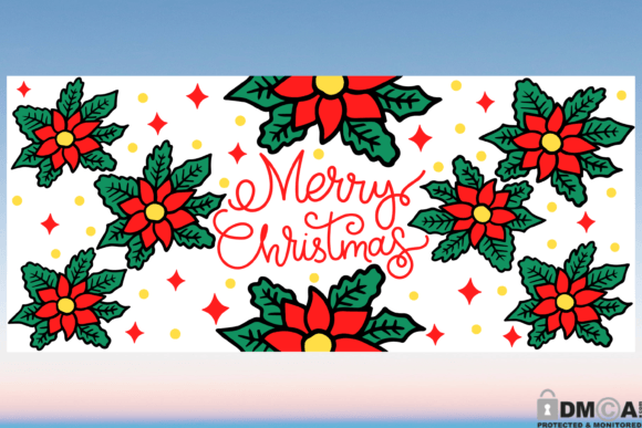 Christmas Flower Libbey Wrap: Graphics & Print Templates