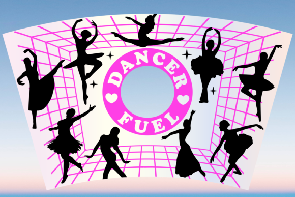 Dancer Fuel 24oz Cup Wrap: Graphics & Print Templates