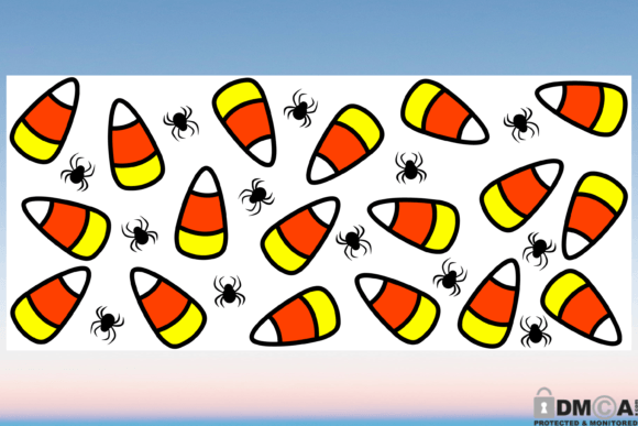 Fall Candy Corn 16oz Glass Wrap: Graphics & Print Templates