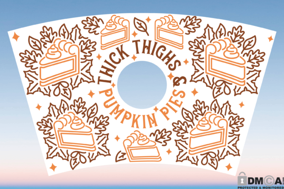 Fall Pumpkin Spice 24oz Wrap SVG: Graphics & Print Templates