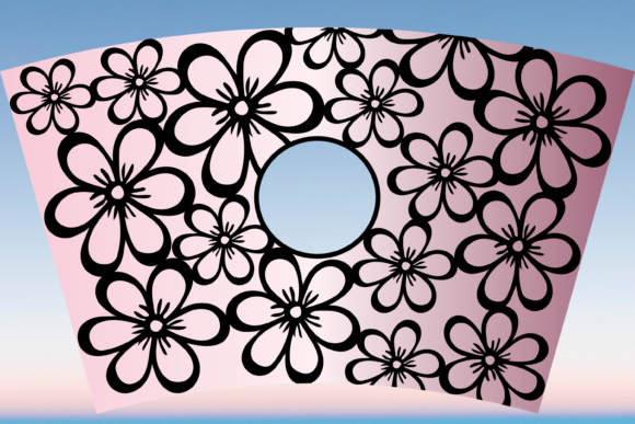 Hand Drawn Flowers 24oz Cup Wrap: Graphics & Print Templates