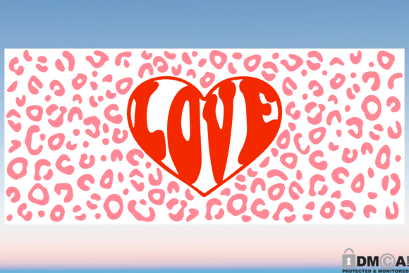 Love Leopard Print Can Wrap: Graphics & Print Templates