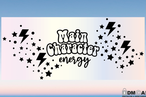 Main Character Energy 16oz Libbey Wrap Graphics & Print Templates