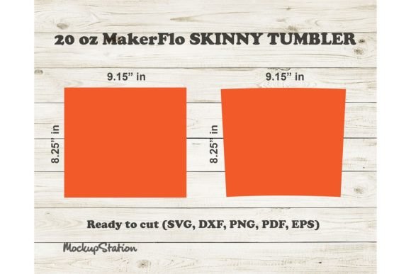 Makerflo 20oz Template Skinny Tumbler: Graphics for Crafts