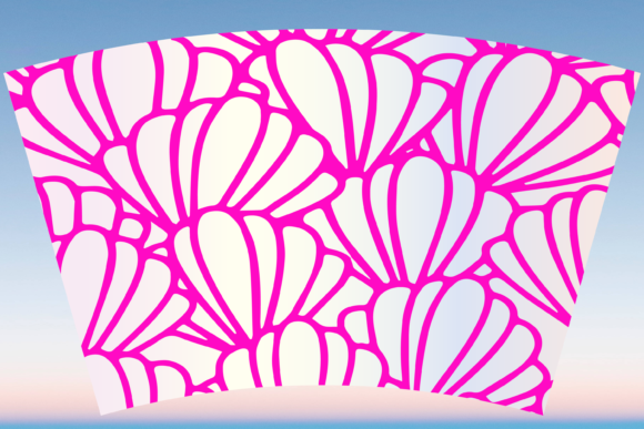 Mermaid Shell Summer 24oz Cup Wrap: Graphics & Print Templates