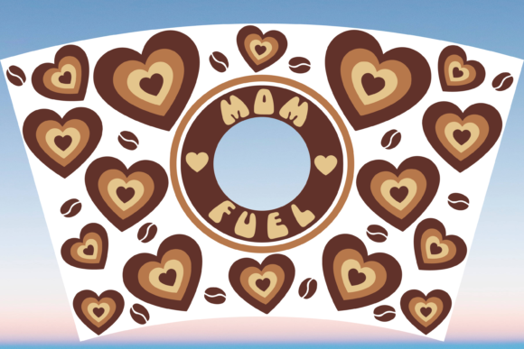 Mom Fuel Coffee Venti Cup Wrap: Graphics & Print Templates