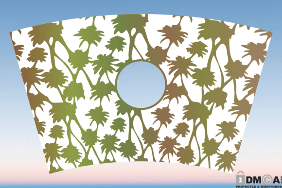 Palm Tree 24oz Tumbler Cup Wrap SVG Graphics & Print Templates