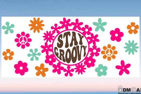 Stay Groovy Boho Glass Wrap Graphics & Print Templates