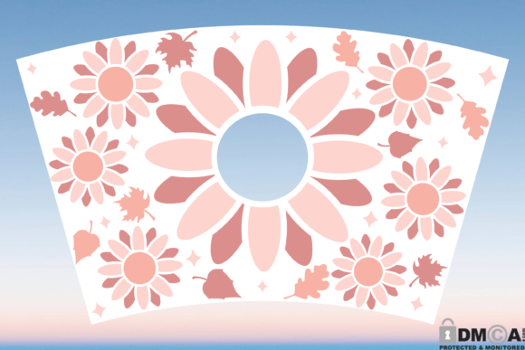 Thanksgiving Floral 24oz Wrap SVG: Graphics & Print Templates