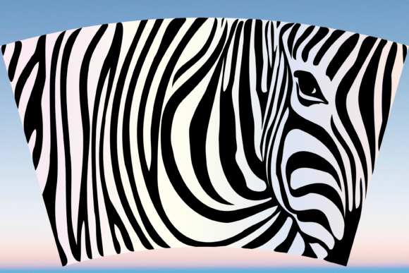 Zebra Print Pattern 24oz Cup Wrap: Graphics & Print Templates